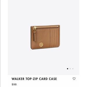 Tory Burch Walker Top-Zip Card Case
